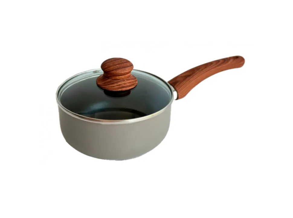 Cacerola Carol Tapa Vidrio Con Mango 16Cm Gris