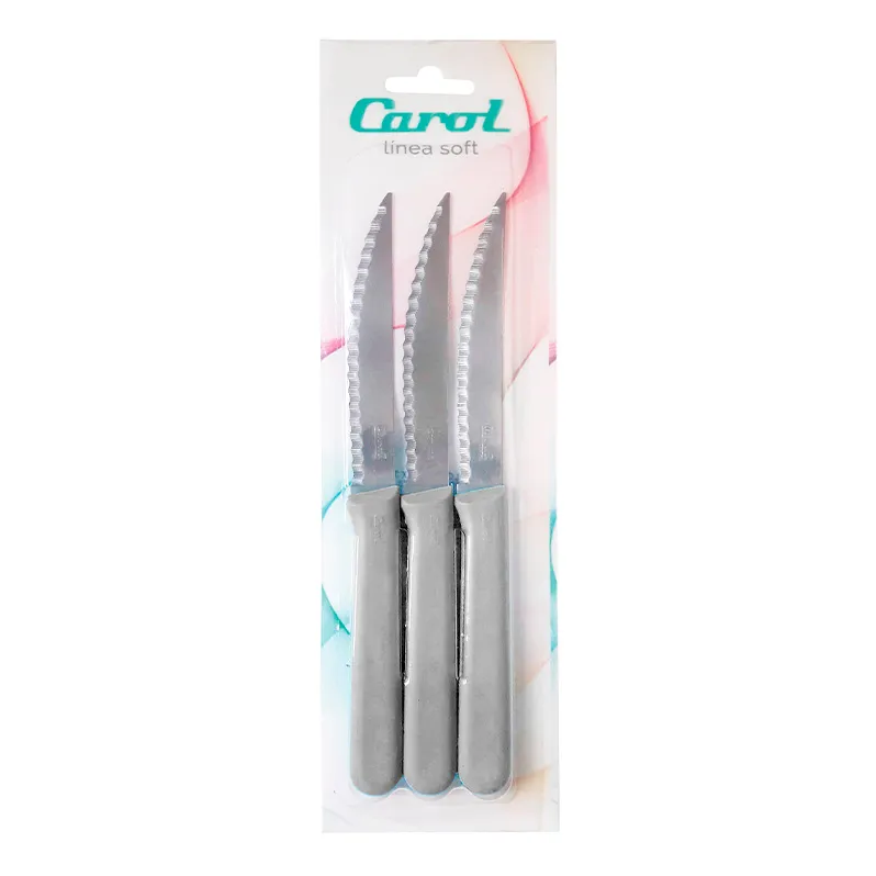 Cuchillo Carol M/Plastico X3