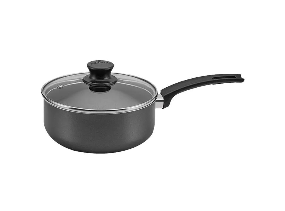 Cacerola antiadherente 20 cm con mango y tapa de vidrio