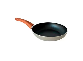 Sartén Antiadherente Cerámica Gris Mango Madera 24 Cm Carol
