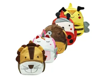 Mochila Infantil Animalitos De Felpa 29Cm