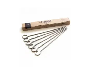 Pinchos Acero Brochetas 24 Cm x6 Unidades 