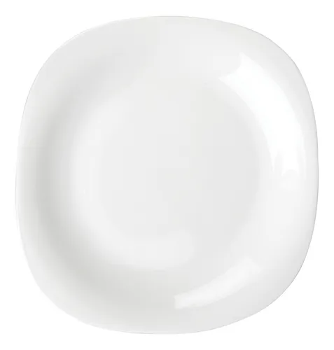 Plato postre cuadrado vidrio opal