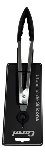 Pinza de acero con mango negro