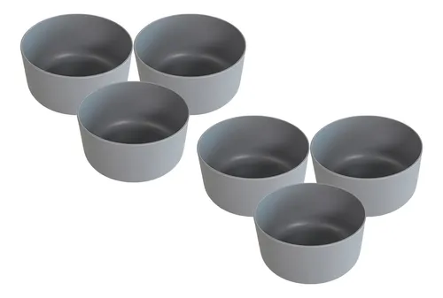 Compotera de plástico gris 11 cm