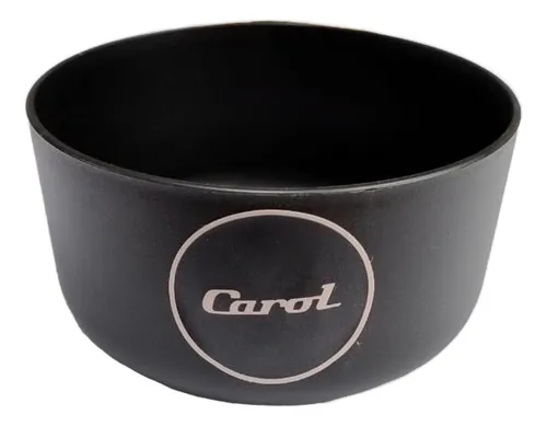 Compotera de plástico negro 11 cm