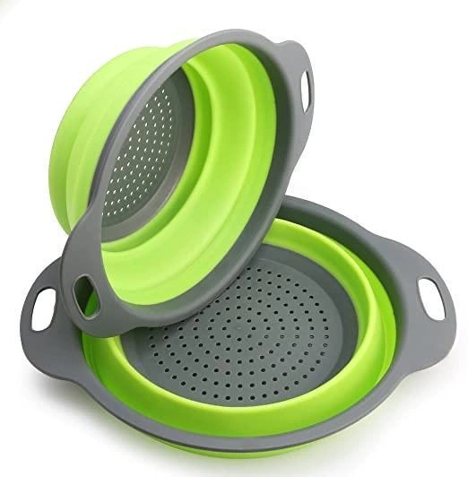 Colador de silicona plegable grande 