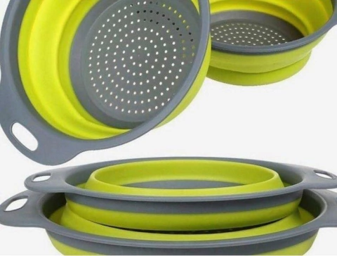 Colador de silicona plegable grande 