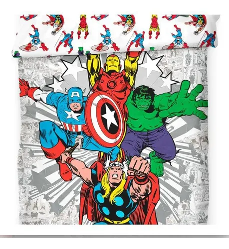 Acolchado reversible Advengers 1 1/2