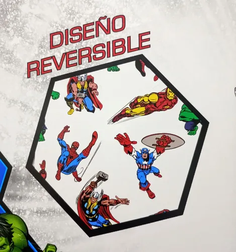 Acolchado reversible Advengers 1 1/2