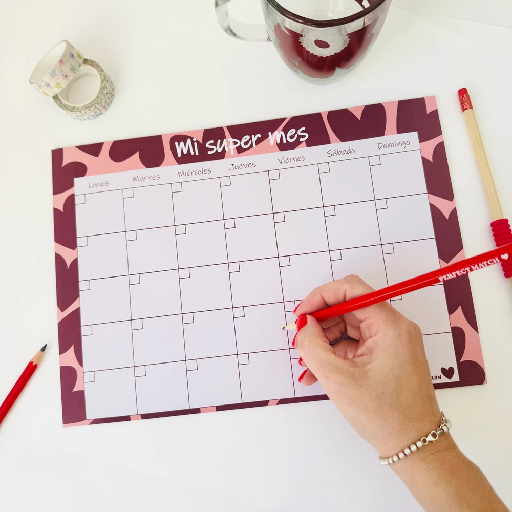 Planner Mensual Emblocado A4