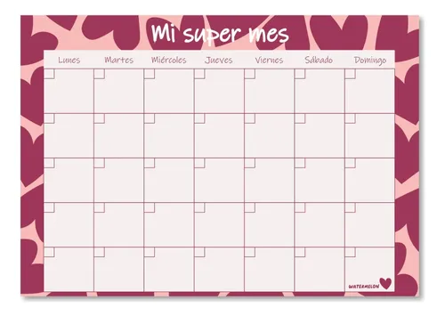 Planner Mensual Emblocado A4