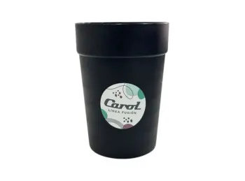 Vaso plástico negro 420ml negro